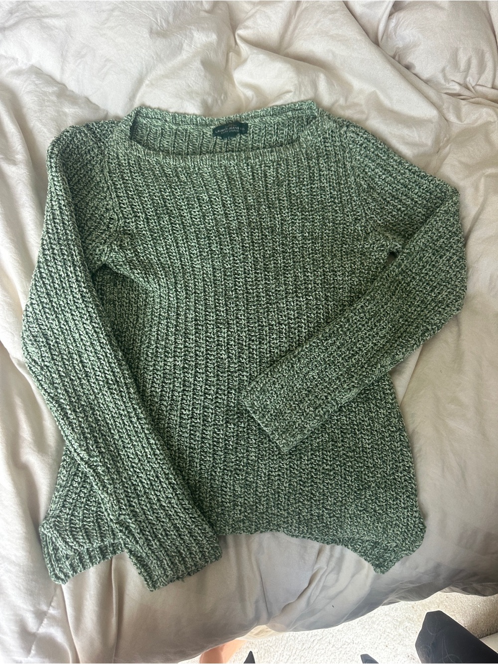 Vintage Ralph Lauren Cozy Green Knit Women's Sweater 100% cotton